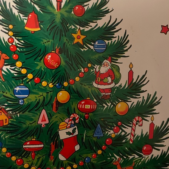 Vintage The Ullman Co. Holiday Christmas Tree Round Metal Serving Tray 13” - Picture 6 of 10